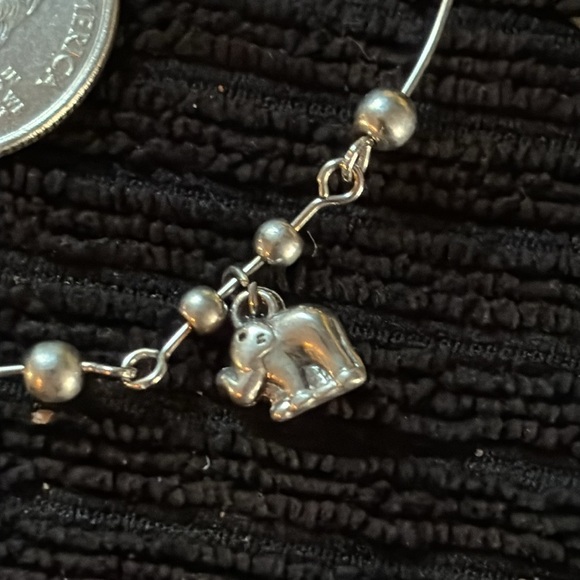 Sterling‎ Silver Elephant bracelet or Anklet - Charming Elephant Charm Jewelry - Picture 4 of 9